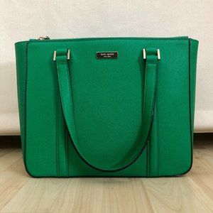 Kate Spade Green Leather Satchel New W/O Tags